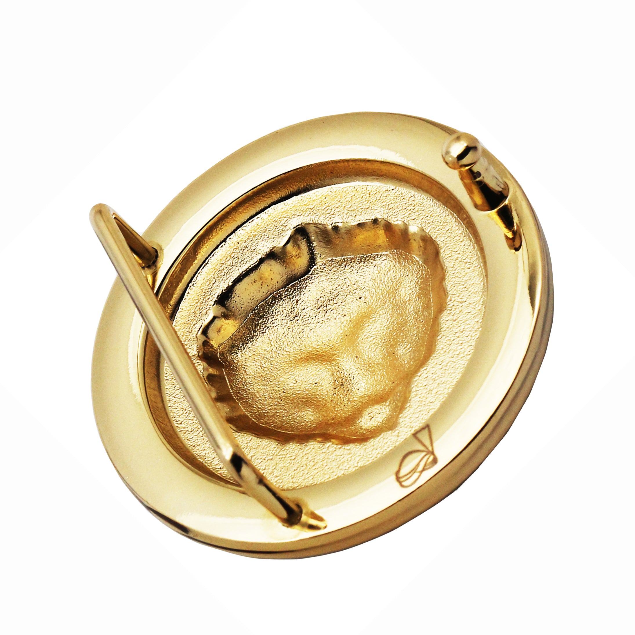 QHA Unisex Gold Lion Head Round Belt Buckle, Greek Key Border Fits 38mm B09