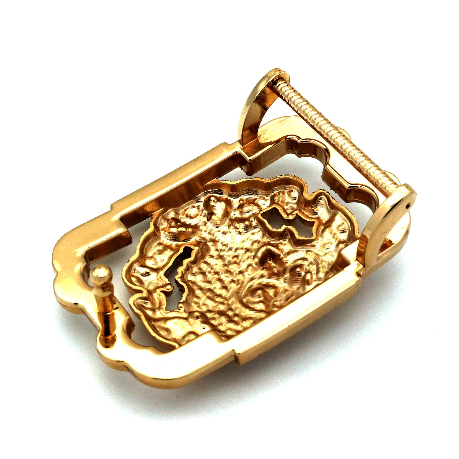 QHA Gold Owl Belt Buckle with Blue Eyes & Rhinestones Fits 38mm Belts B11