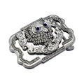 QHA Silver Owl Belt Buckle with Blue Eyes & Rhinestones Fits 38mm Belts B12 - QHA UK