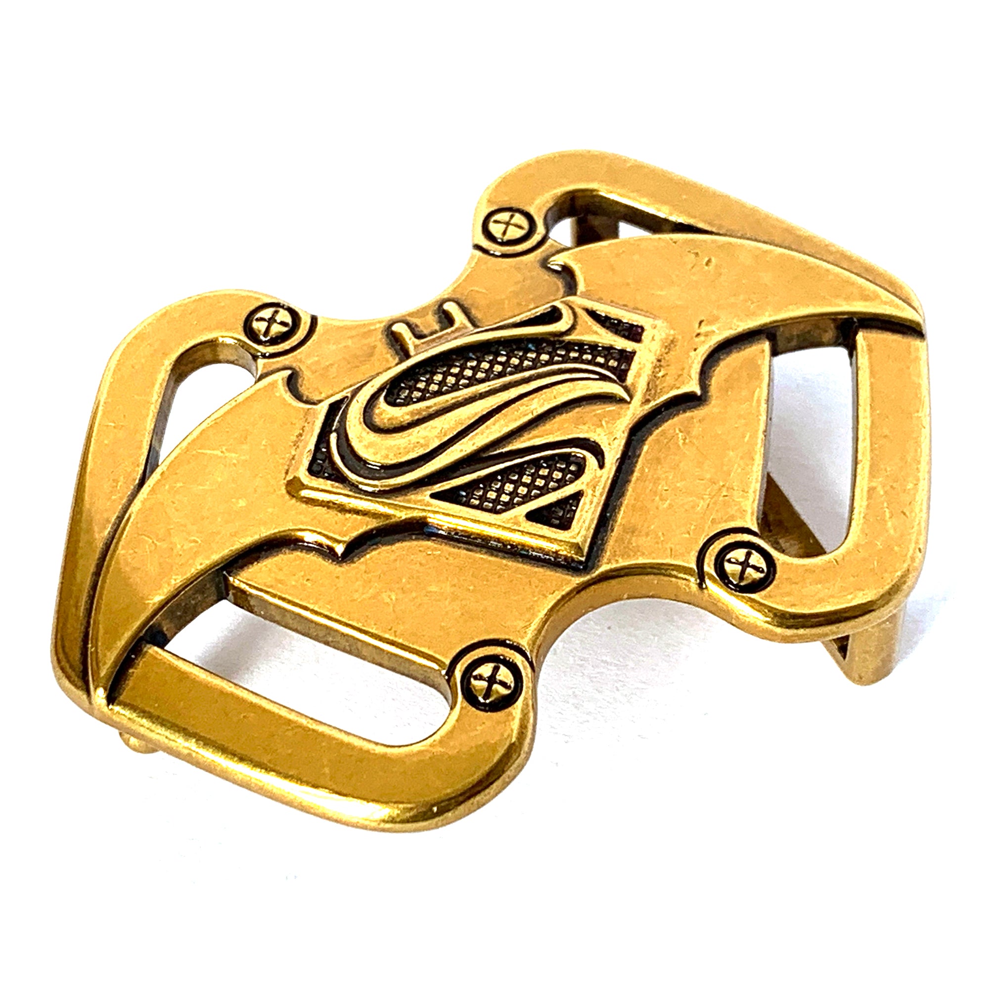 QHA Mens Antique Silver Batman Superman Hybrid Belt Buckle Fits 38mm Belts B17