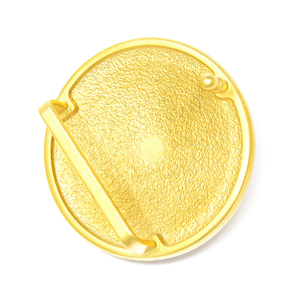 QHA Unisex Gold Lion Head Round Belt Buckle with Crystal Border Fits 38mm B22