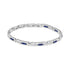 Fred Bennett Stainless Steel and Blue Ceramic Link Bracelet