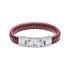 Fred Bennett Burgundy Leather Bracelet with Statement Clasp