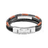 Fred Bennett Red Jasper and Onyx Multi- Layer Leather Bracelet