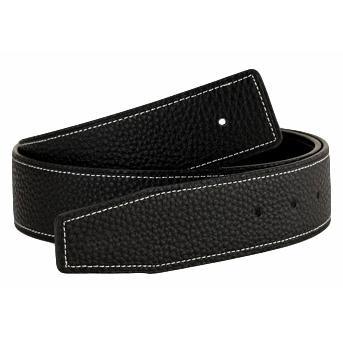 QHA 38mm Split Leather Strap for Buckle, Contrast Stitch, Unisex, Q06