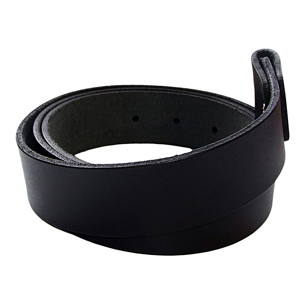 QHA Unisex Full Grain Leather Belt Strap 38mm No Buckle With Keeper Q52017