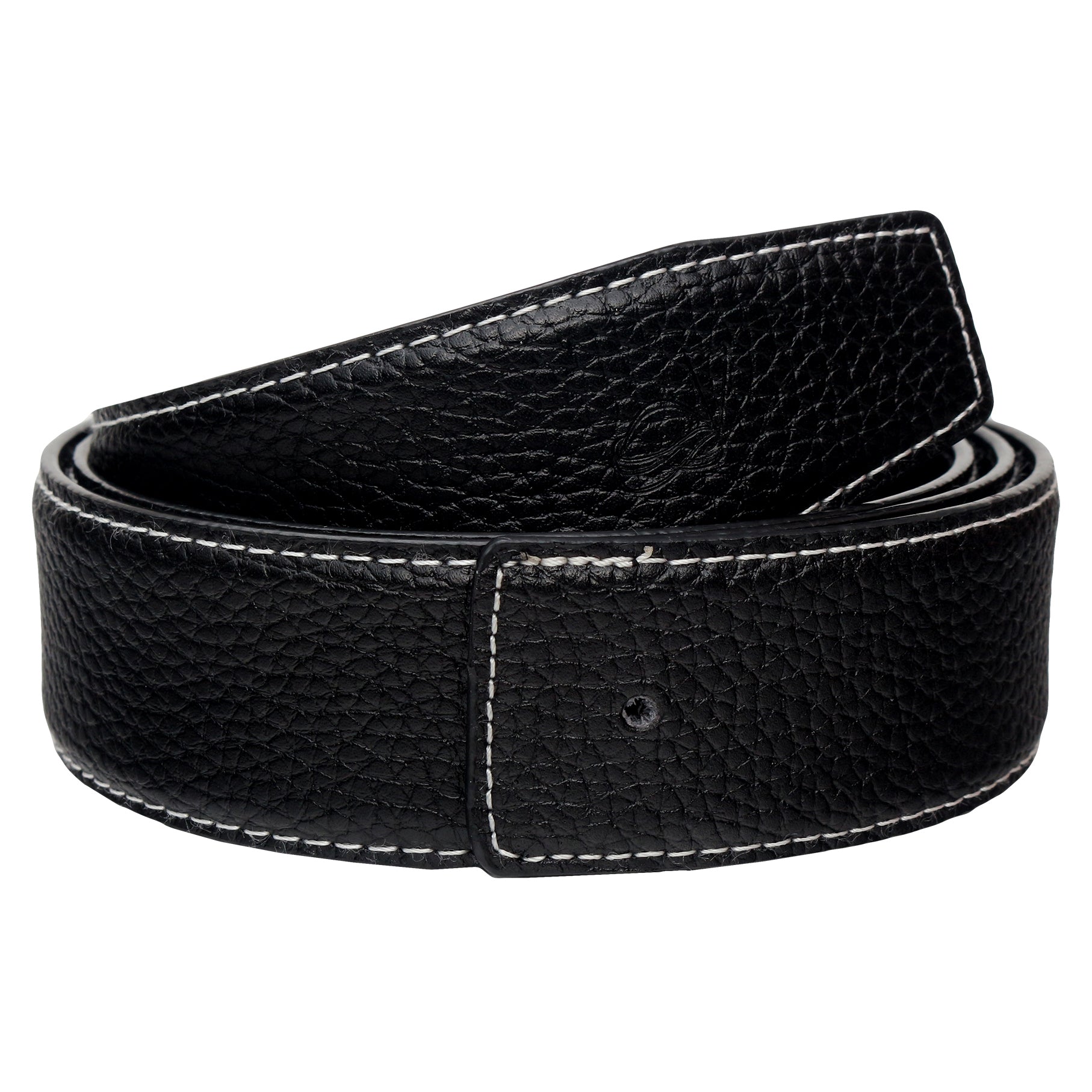 QHA 38mm Split Leather Strap for Buckle, Contrast Stitch, Unisex, Q06