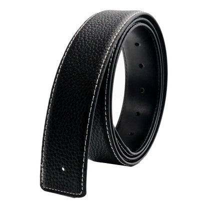 QHA 38mm Split Leather Strap for Buckle, Contrast Stitch, Unisex, Q06