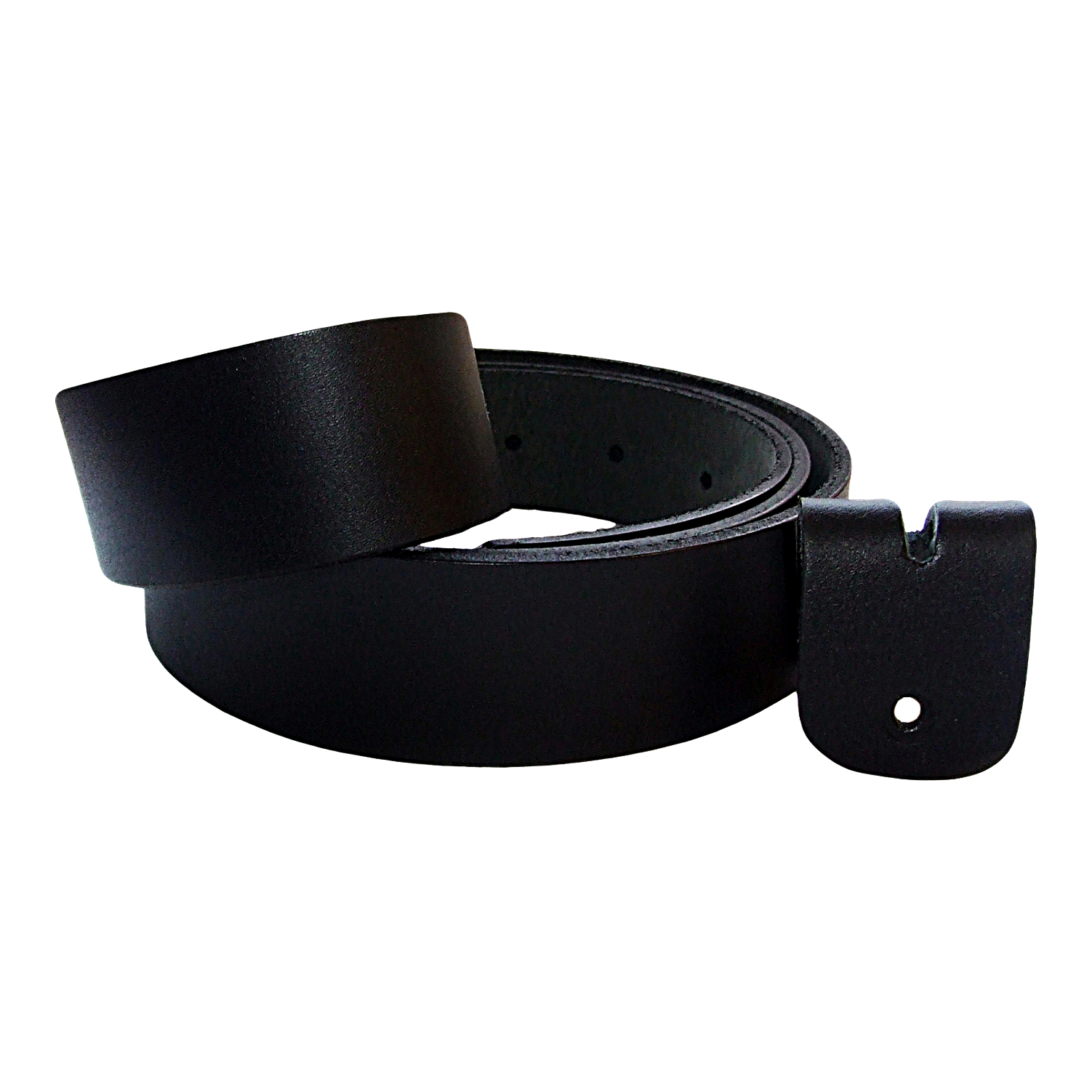 QHA Unisex Full Grain Leather Belt Strap 38mm No Buckle With Keeper Q52017