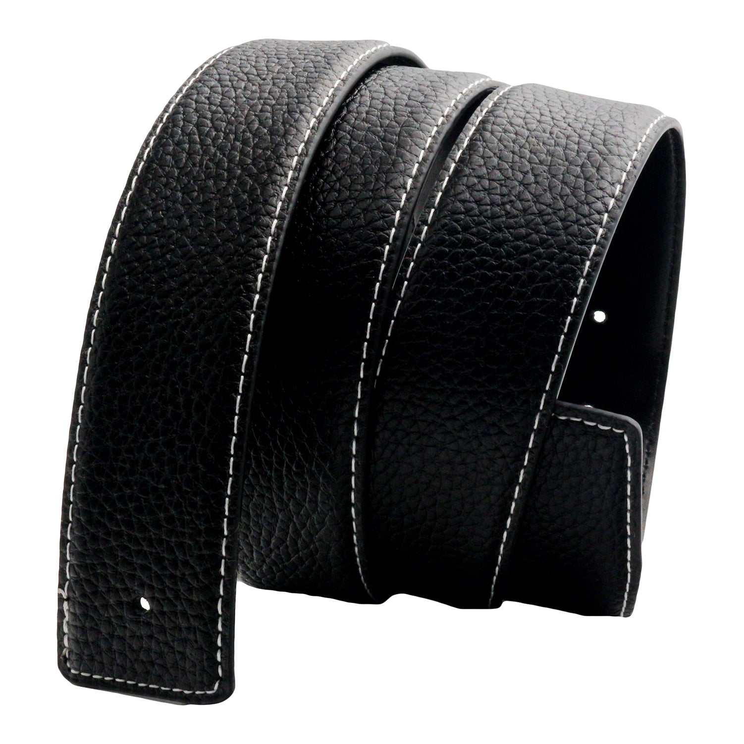 QHA 38mm Split Leather Strap for Buckle, Contrast Stitch, Unisex, Q06