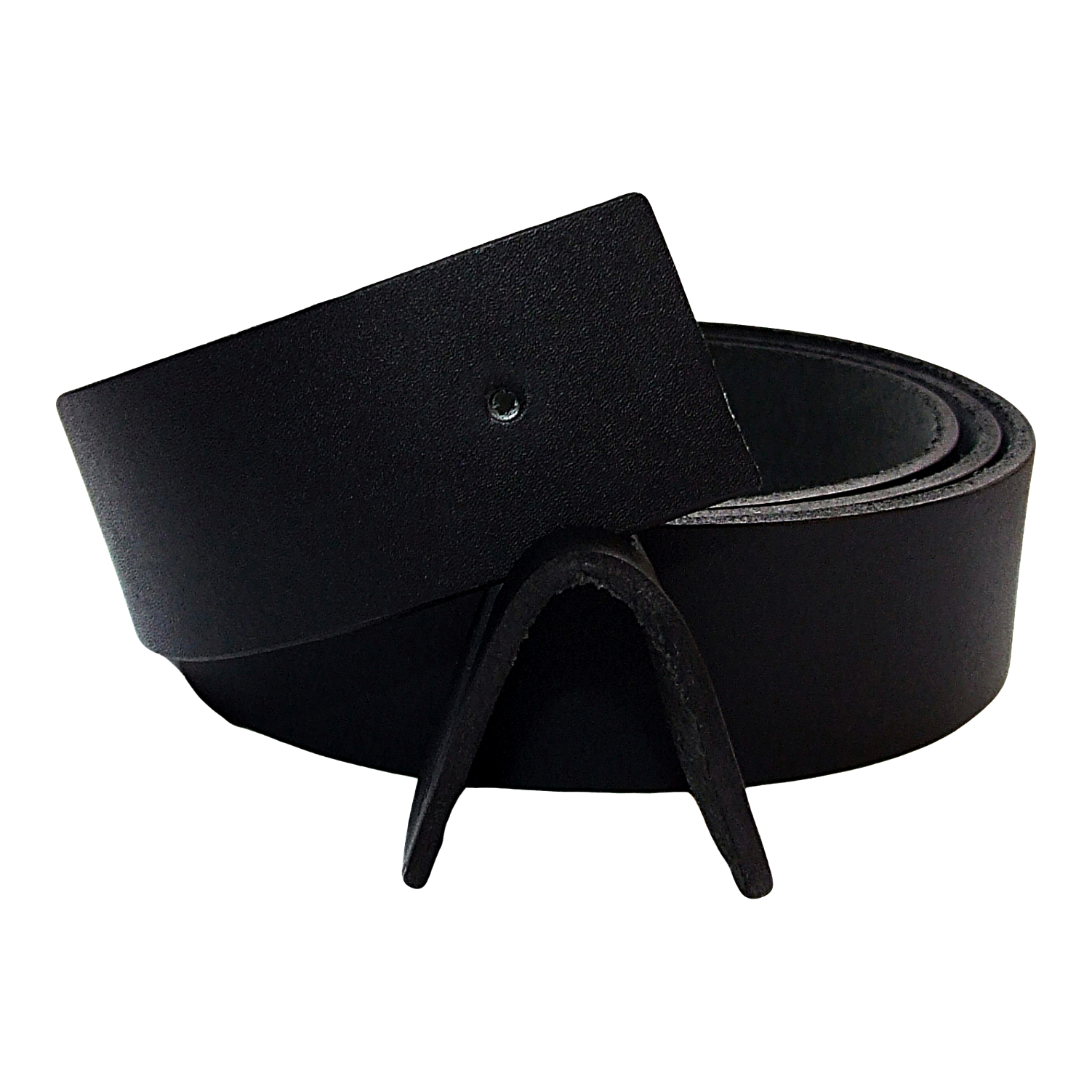 QHA Unisex Full Grain Leather Belt Strap 38mm No Buckle With Keeper Q52017