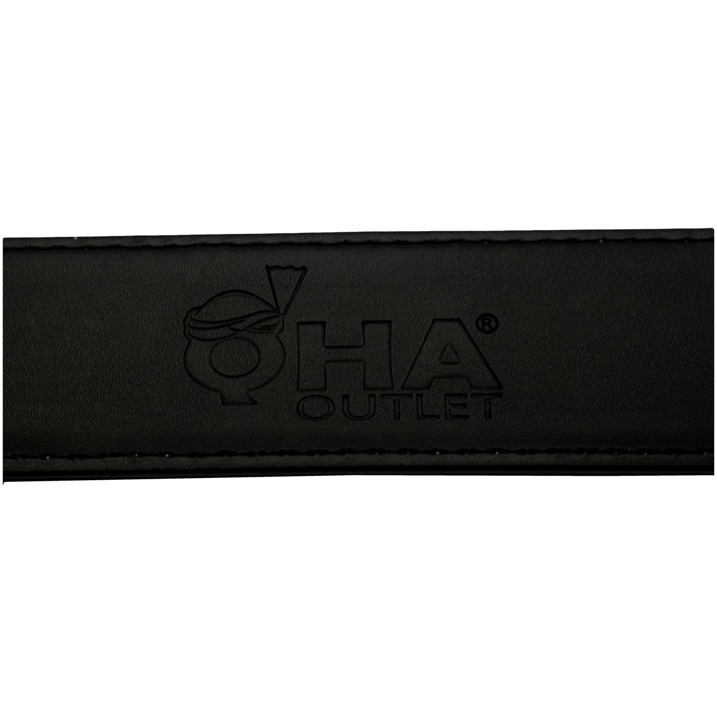 QHA 38mm Split Leather Strap for Buckle, Contrast Stitch, Unisex, Q06