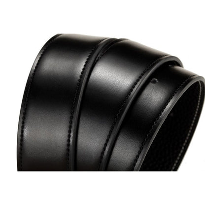 QHA 38mm Split Leather Strap for Buckle, Contrast Stitch, Unisex, Q06