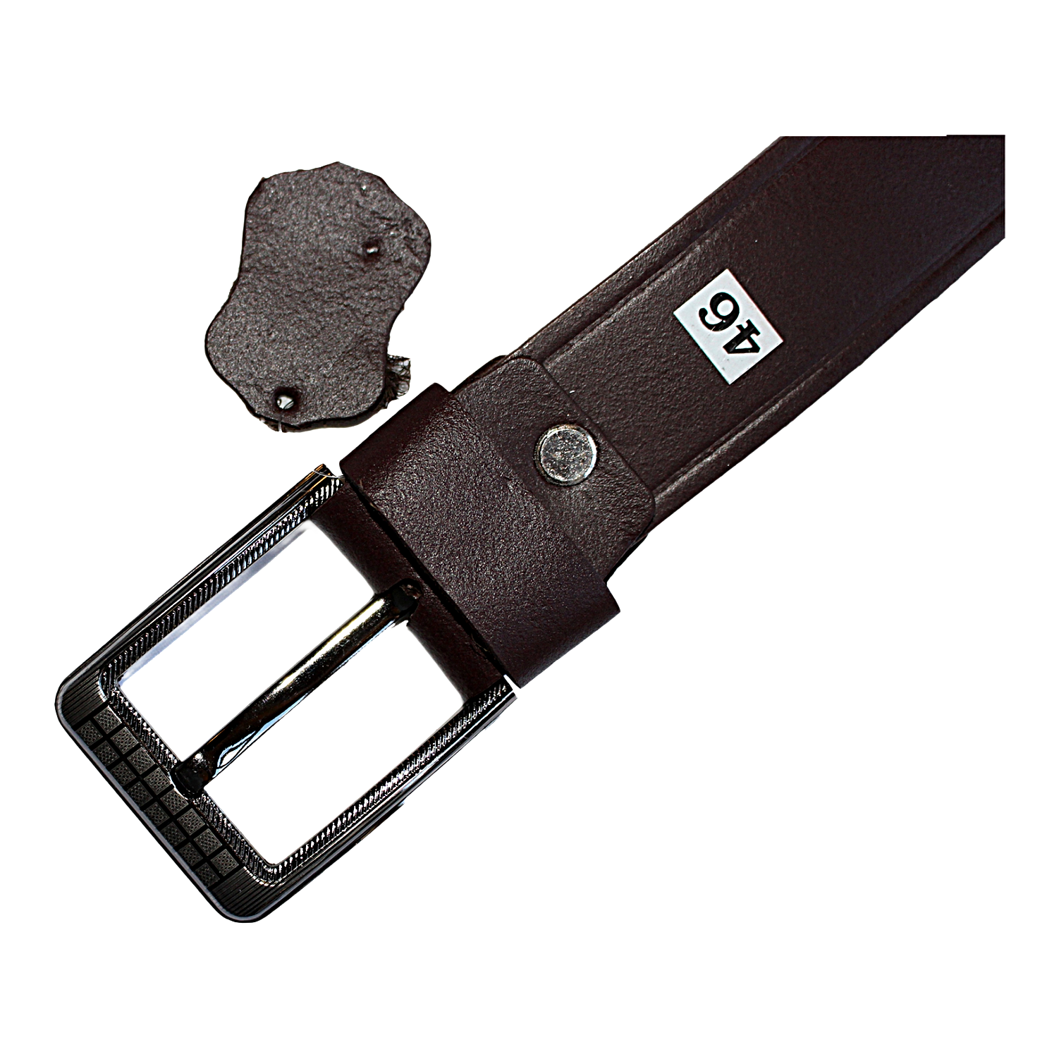 QHA Mens Brown Cowhide Genuine Leather Casual Belt, 38mm Pin Buckle Q52030