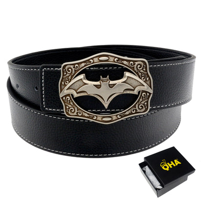 QHA Mens Genuine Leather Belt Superhero Jeans Trouser Waist 30–40 Q49
