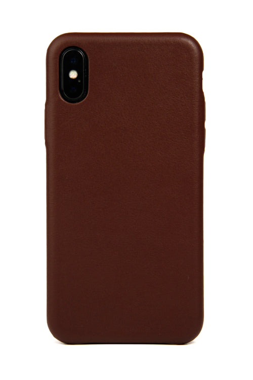 iPhone X Case, Brown Leather - QHA UK