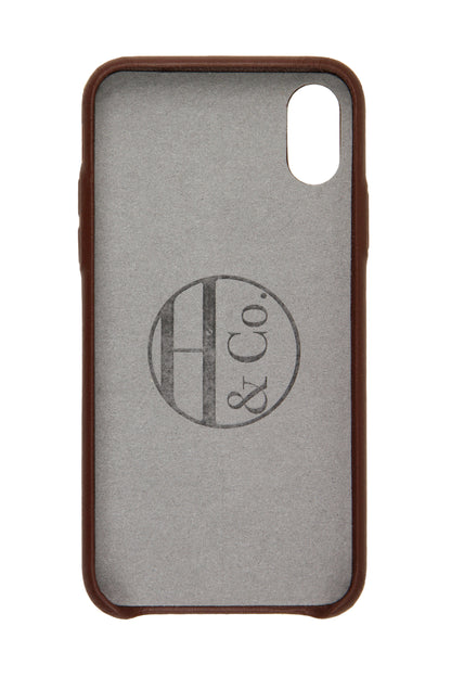 iPhone X Case, Brown Leather - QHA UK