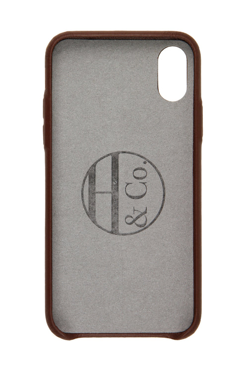 iPhone X Case, Brown Leather - QHA UK