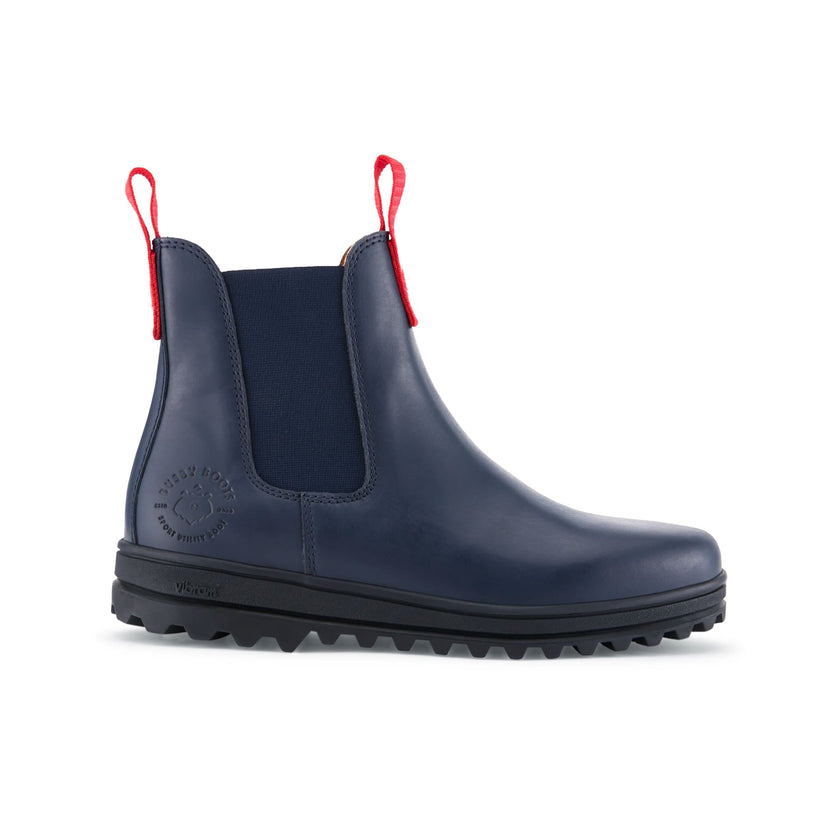 Hugs & Co Womens Busby Navy Blue Leather Chelsea Boot Vibram EU 36-42 product image 1