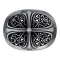 QHA Mens Antique Gothic Designer Cross Oval Belt Buckle, Fits 38mm Belts C02 - QHA UK
