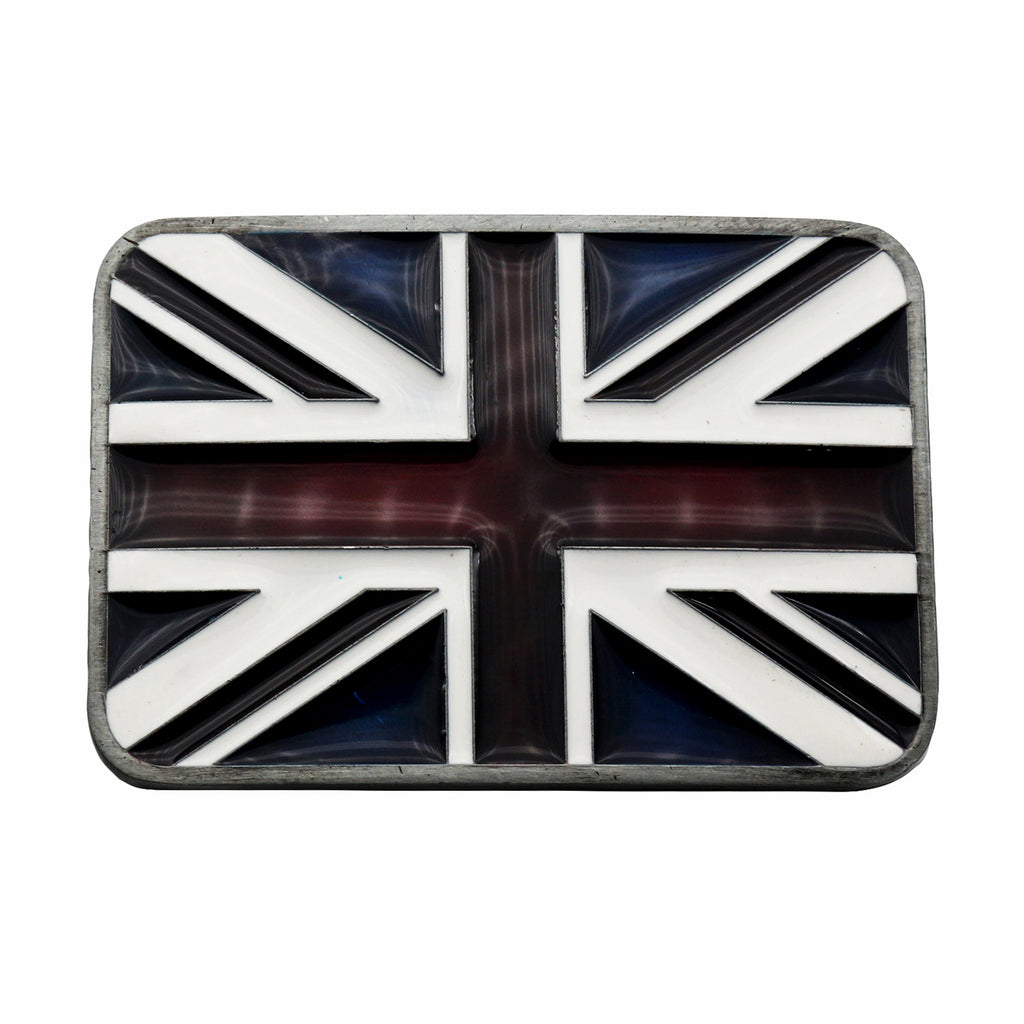 QHA Mens Antique Union Jack British Flag Buckle, Fits 38mm Snap-On Belts C04