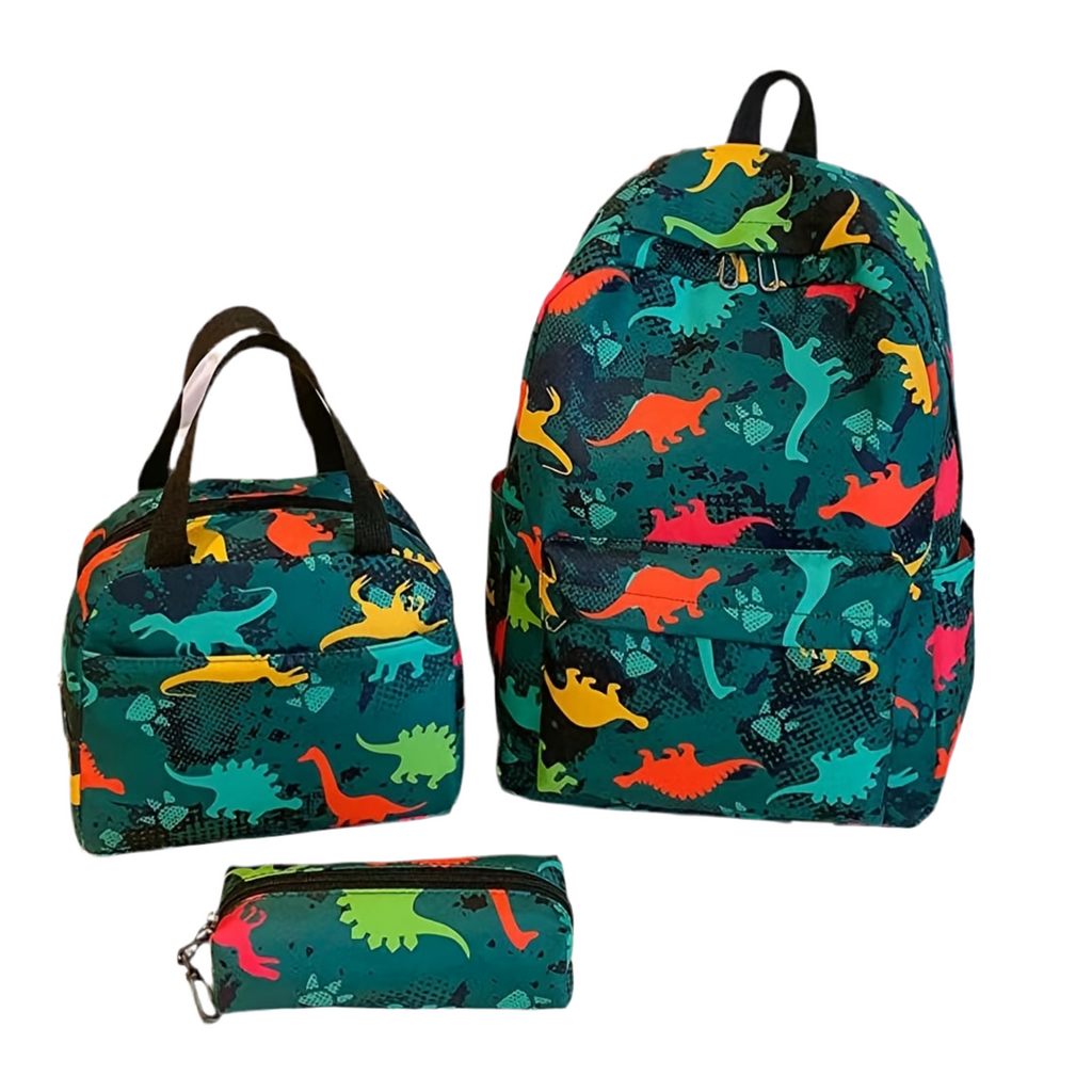 3pcs Casual Shoulder Backpack Set, New Fashionable Simple Large Capacity Lightweight Casual Backpack