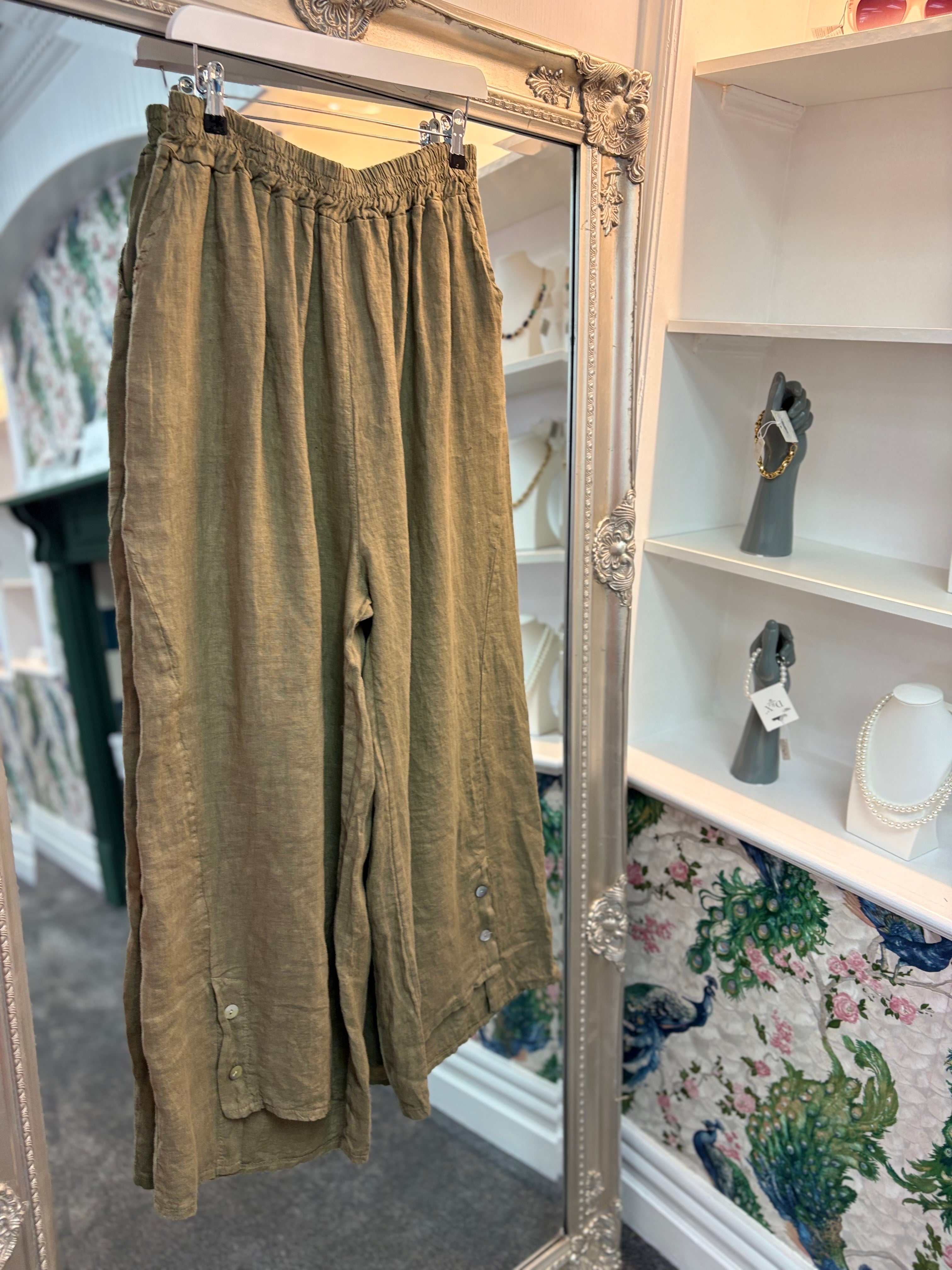 Luxtyle Linen Trousers | Wide Leg Summer Pants UK 8–20
