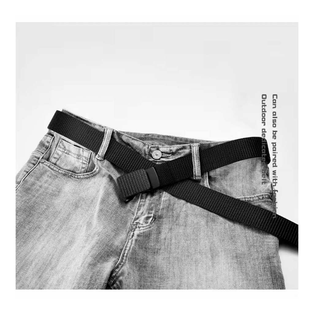 QHA Unisex Canvas Ratchet Belt, Dynamic Chevron Automatic Buckle CB02