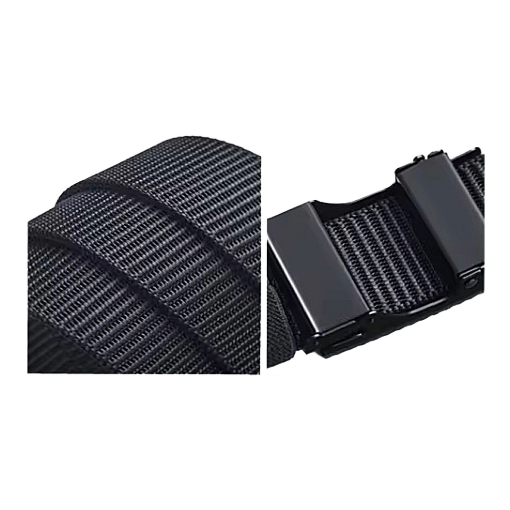 QHA Unisex Canvas Ratchet Belt, Dynamic Chevron Automatic Buckle CB02