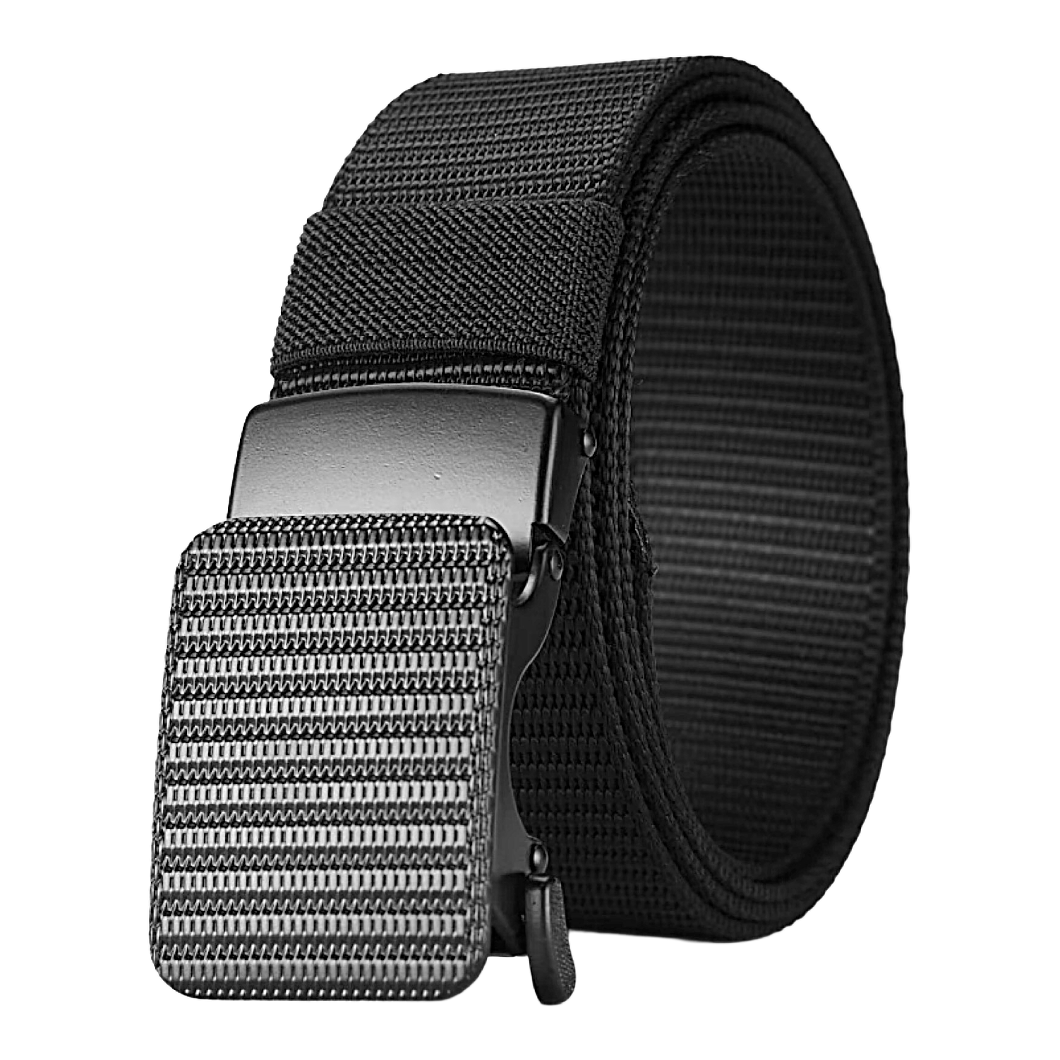 QHA Unisex Canvas Ratchet Belt, Dynamic Chevron Automatic Buckle CB02