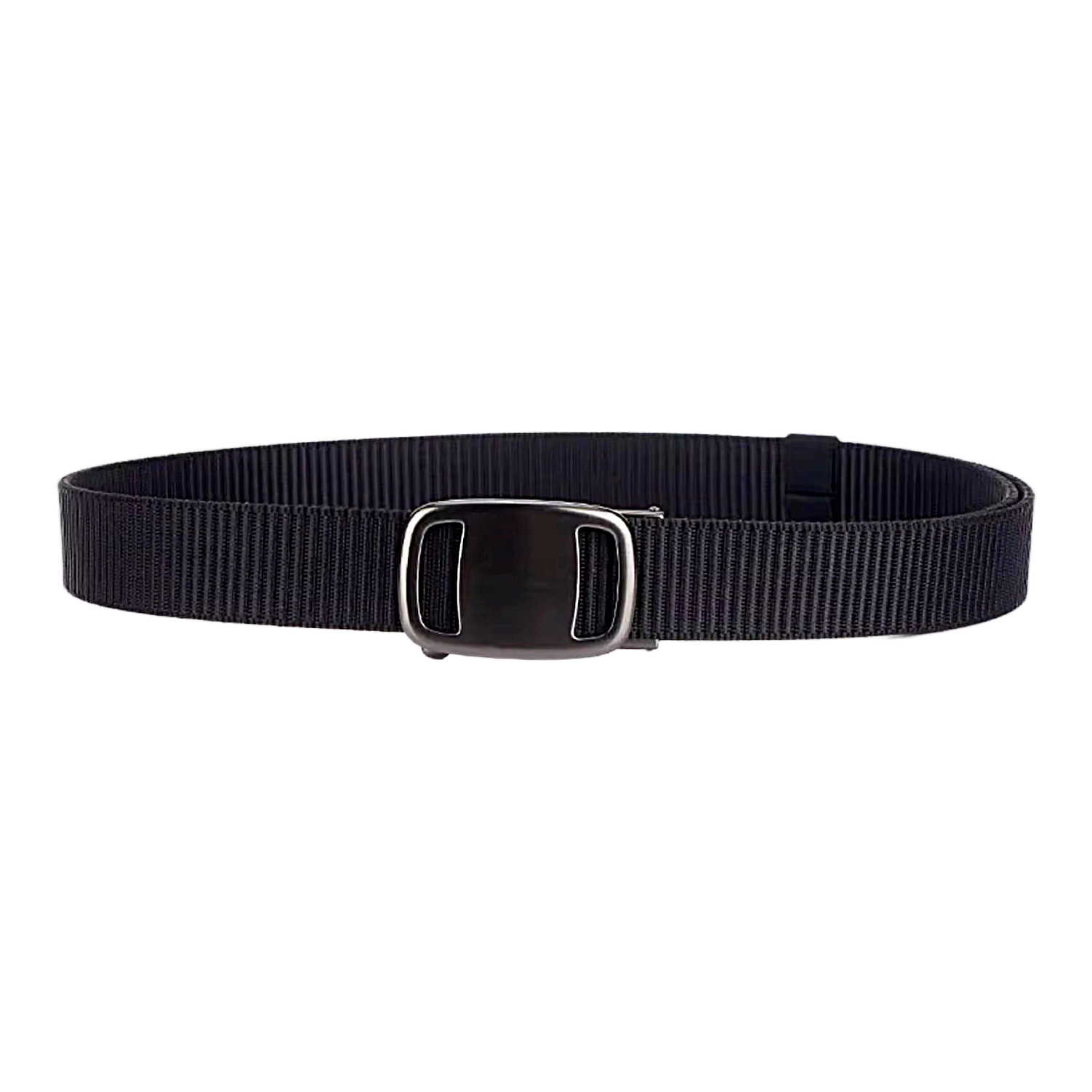 QHA Unisex Canvas Ratchet Belt, Gunmetal Abstract Geometric Buckle CB03