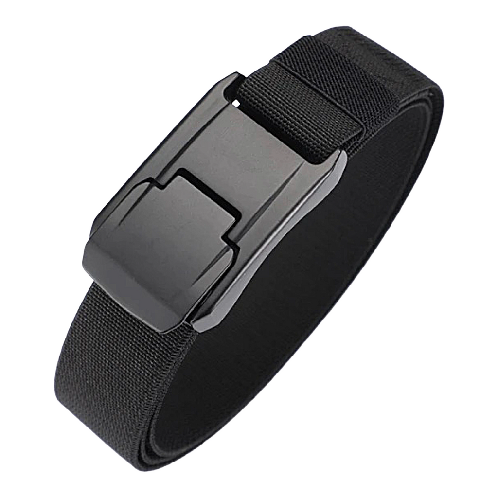 QHA Unisex Canvas Ratchet Belt, Ultra-Minimalist Plastic Buckle CB04