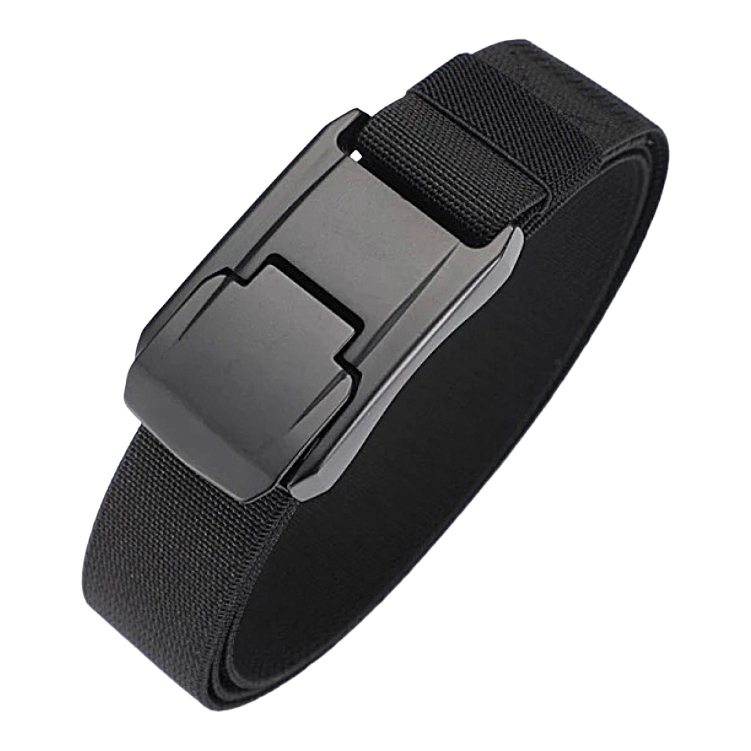 QHA Unisex Canvas Ratchet Belt, Ultra-Minimalist Plastic Buckle CB04