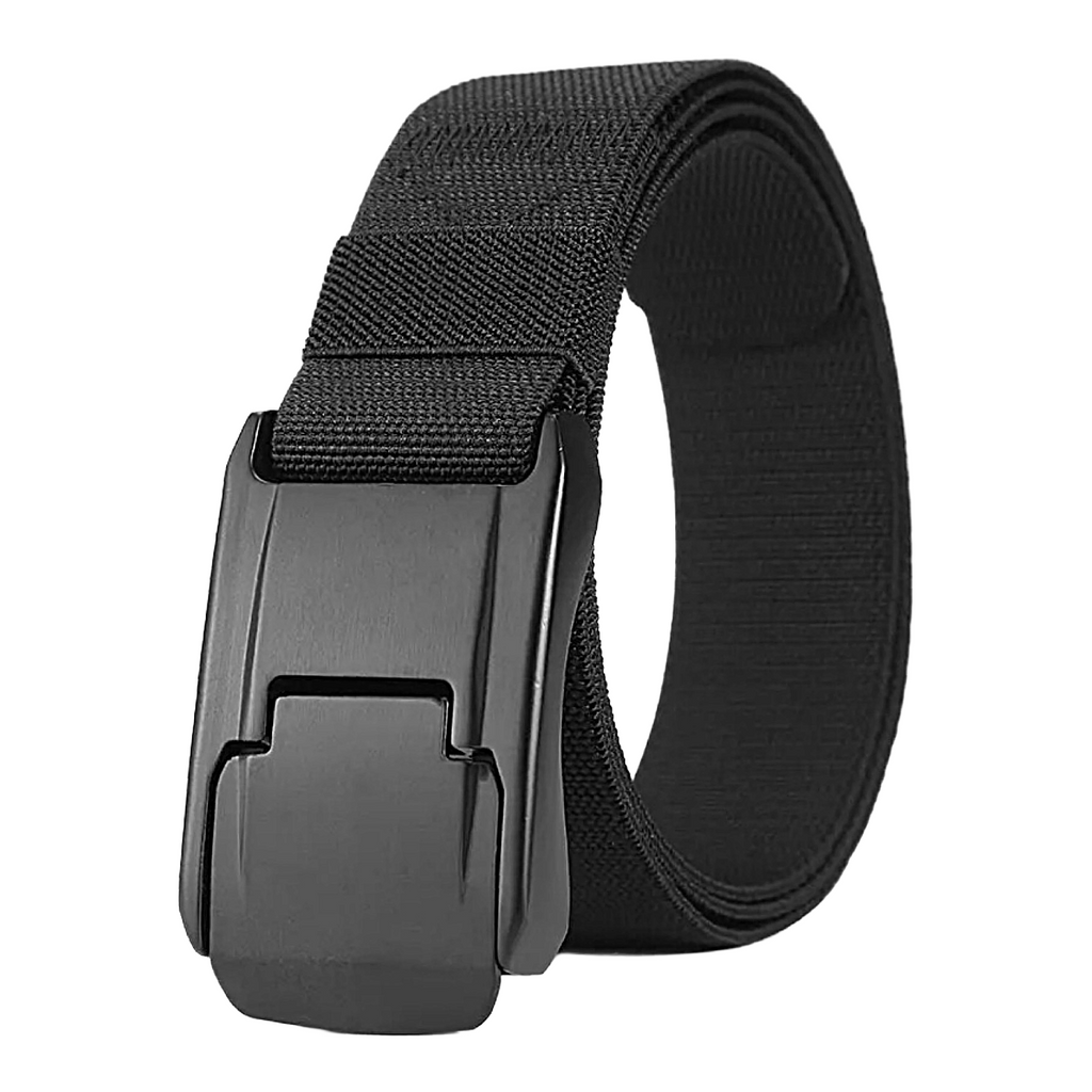 QHA Unisex Canvas Ratchet Belt, Ultra-Minimalist Plastic Buckle CB04