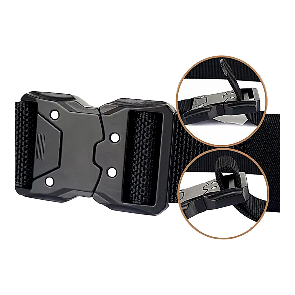 QHA Mens 38mm Quick Release Magnetic Buckle Canvas Belt CB05