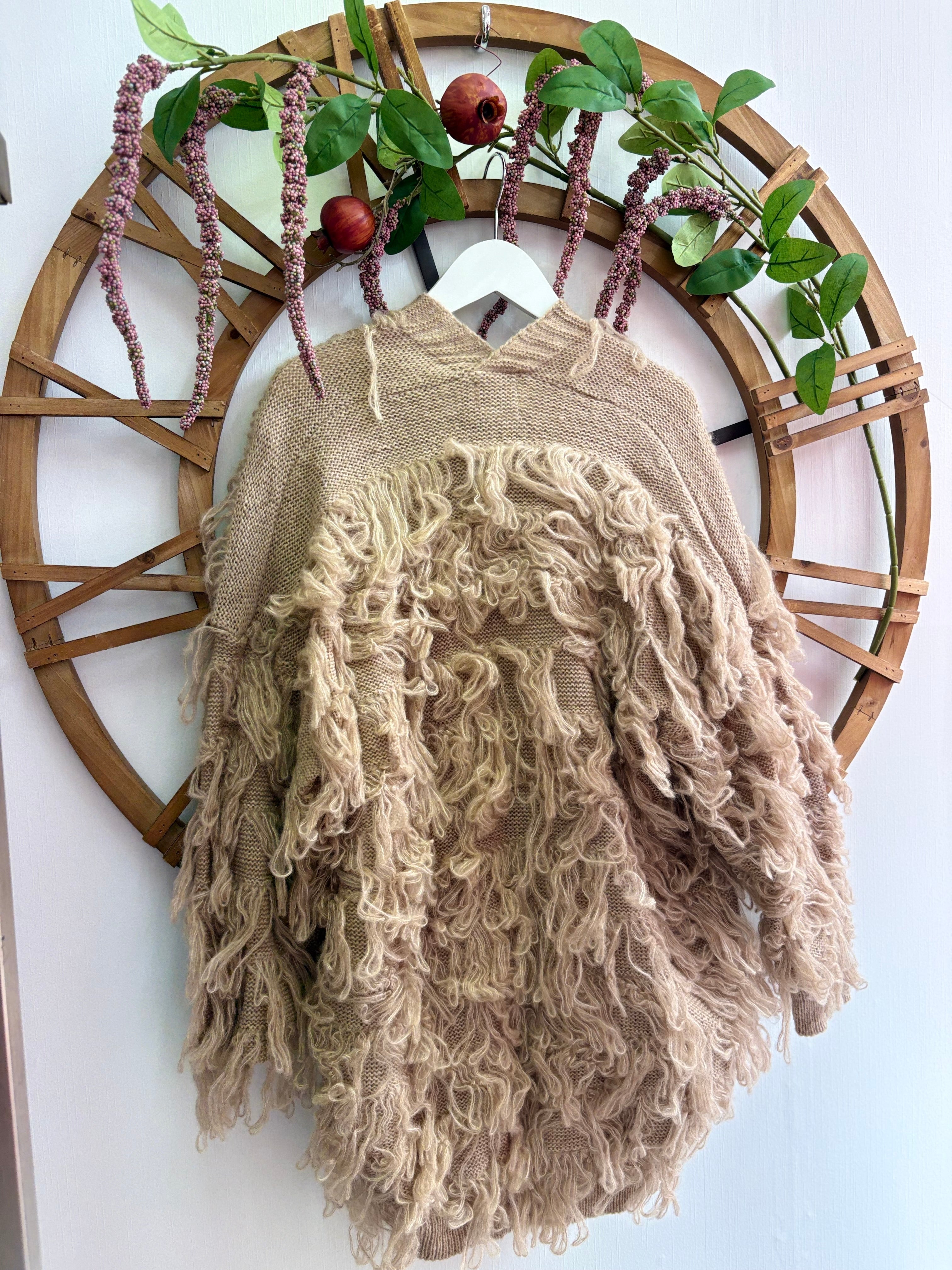 Luxtyle Shaggy Knit Cardigan One Size fits up to UK18