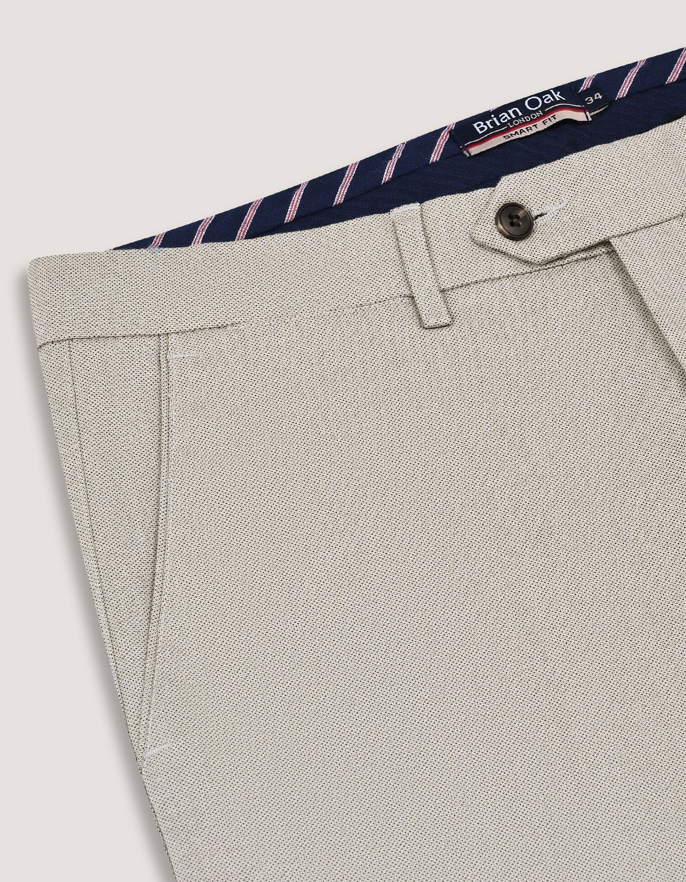 Light Grey Textured Chinos