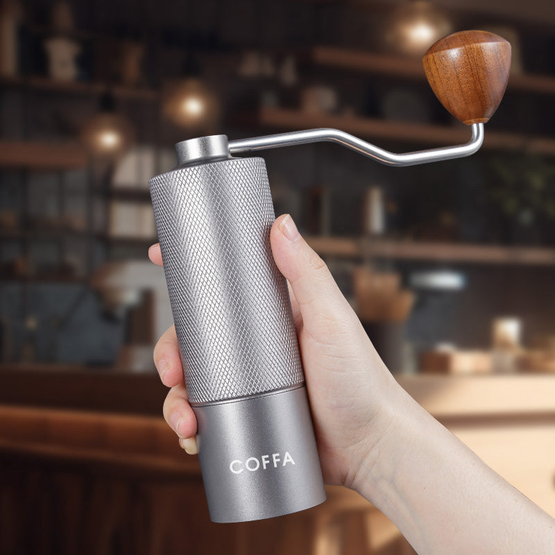 COFFA Manual Coffee Grinder 25g Stainless Steel Burr Adjustable for Espresso