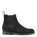 Mens Black Suede Chelsea Boots, Welted Leather Sole - QHA UK