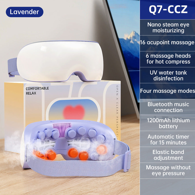 Electric Eye Steam Massager Nano Steam Eye Mask Hot Compress Glasses Steamer Bluetooth Relief Dry Eye Fatigue Dark Circles Tired