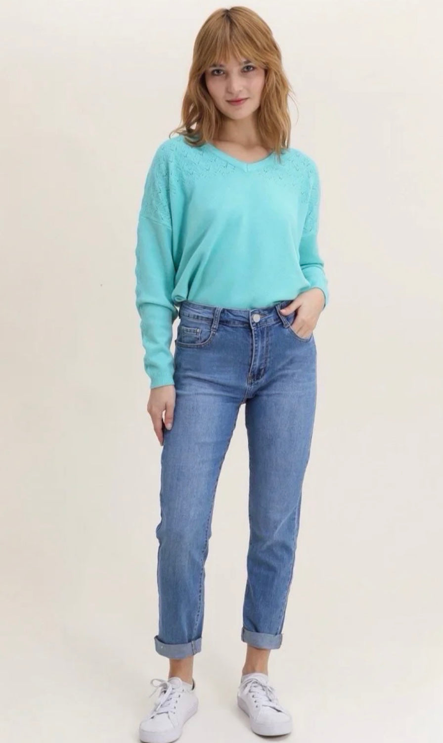 G Smack Mom Fit Jeans | Style M890 | Turn Up Ankle Denim