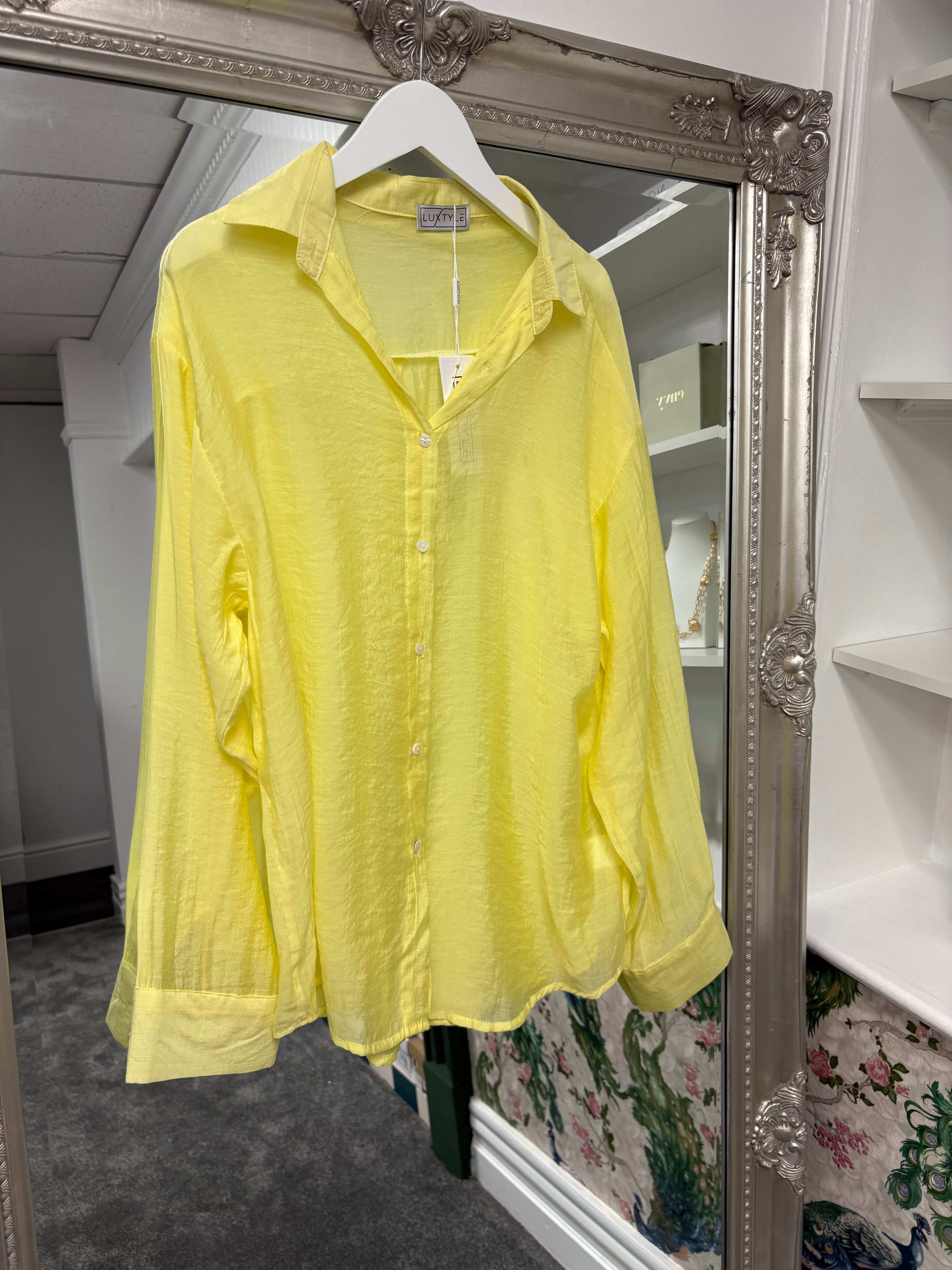 Luxtyle Women’s Rayon Shirt | Lightweight Button Down | One Size 8–18 | 5 Colours