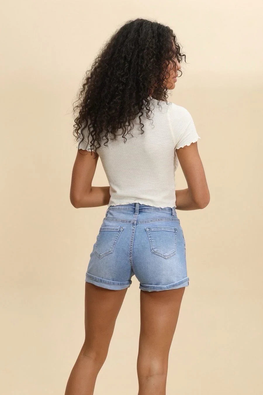 High Waist Denim Shorts – G Smack Style F-5108 | Women’s Summer Casual