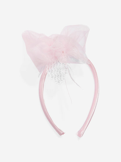 DRESS & Fleur Girls Pink Lace Yoke Tulle Occasion Dress Ages 3–7 Yrs
