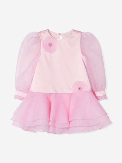 DRESS & Fleur Girls Pink Flower Occasion Dress Ages 3–7 Yrs