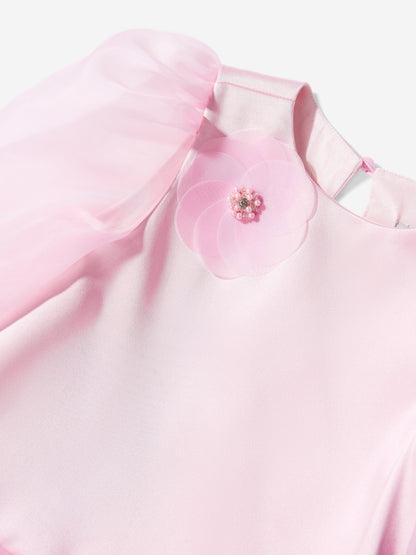DRESS & Fleur Girls Pink Flower Occasion Dress Ages 3–7 Yrs