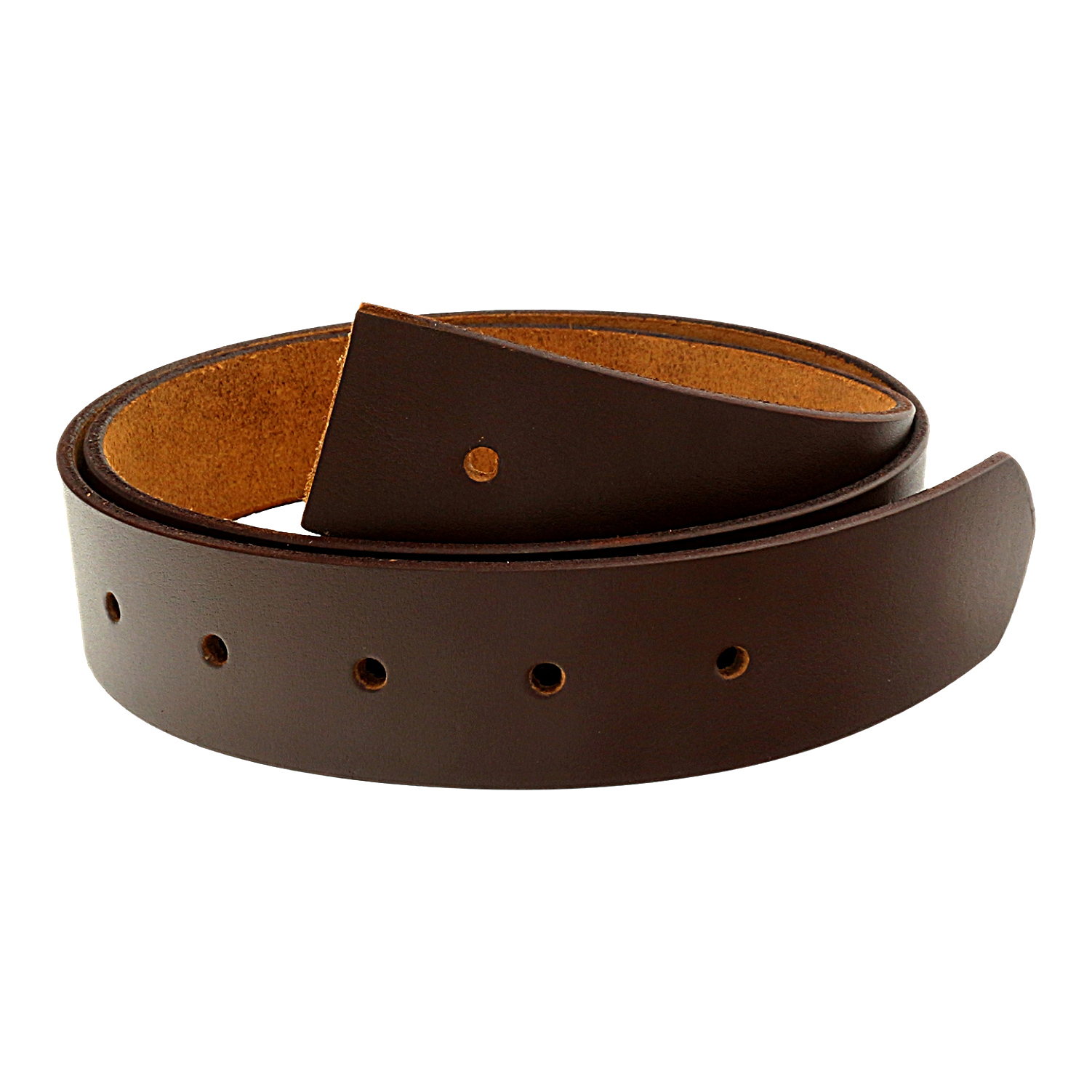 QHA Mens Full Grain Leather Belt Strap No Buckle 38mm Handmade Q52019