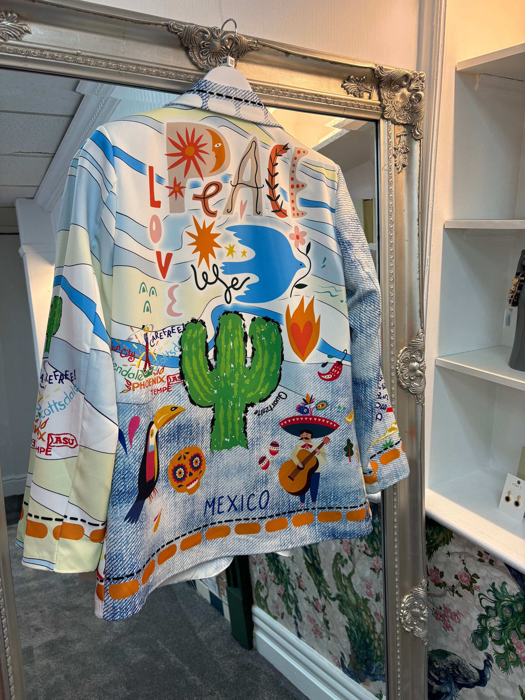 Mexico Print Blazer | Statement Jacket One Size 8-16