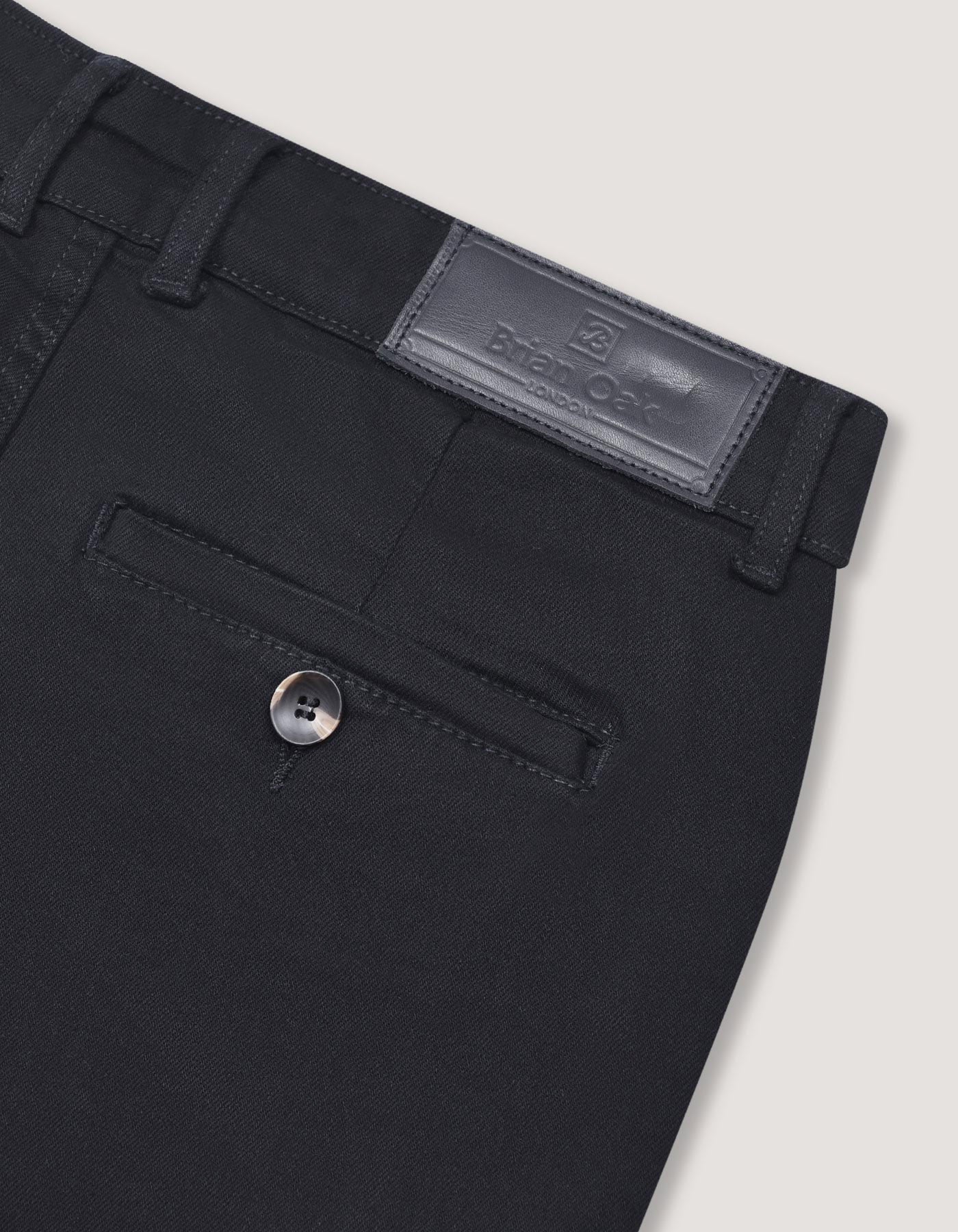 Black Smart Fit Denim Shorts