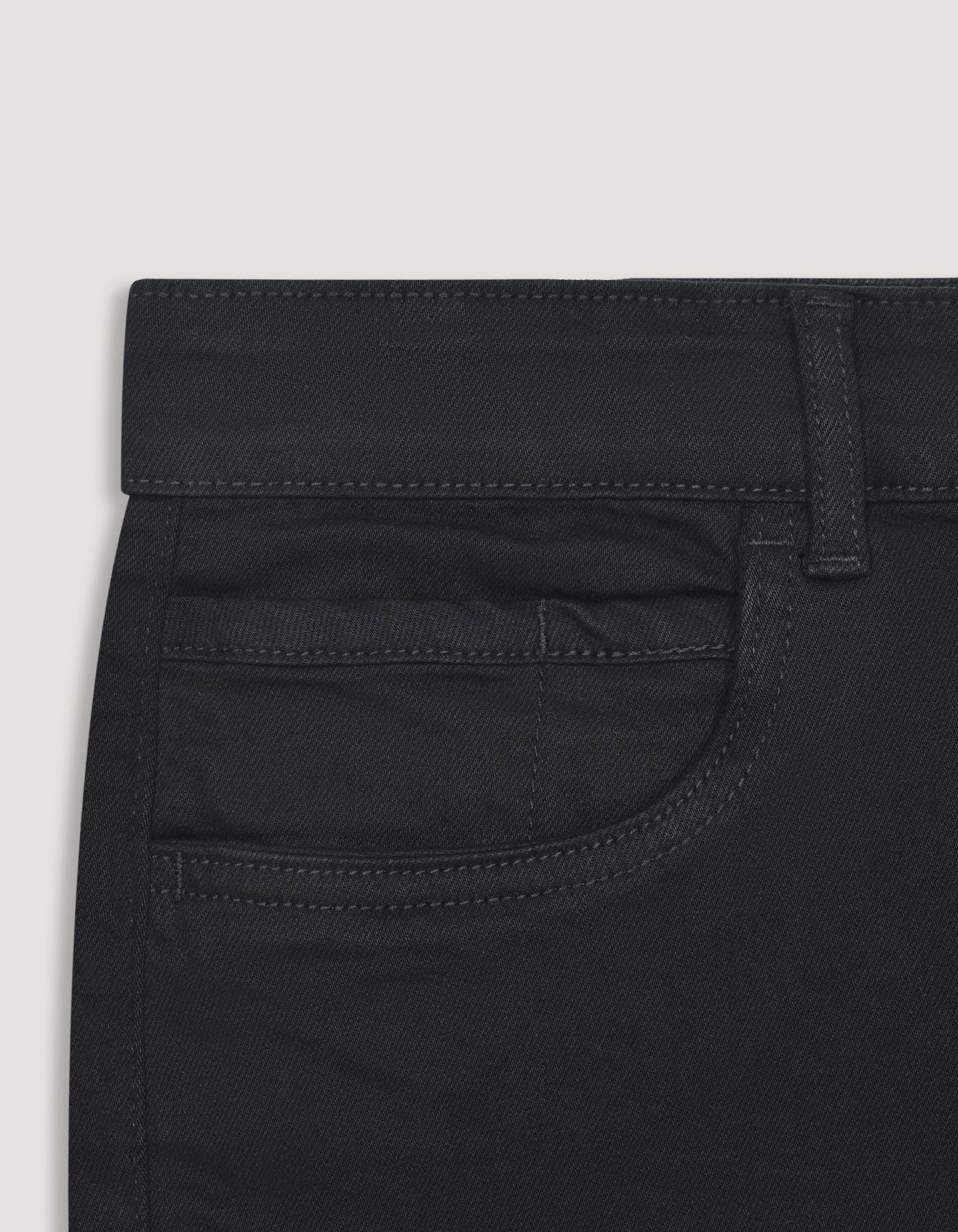 Black Smart Fit Denim Shorts